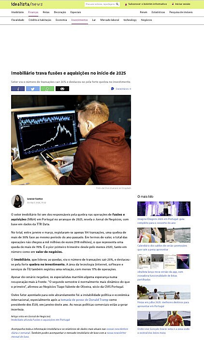 Imobilirio trava fuses e aquisies no incio de 2025